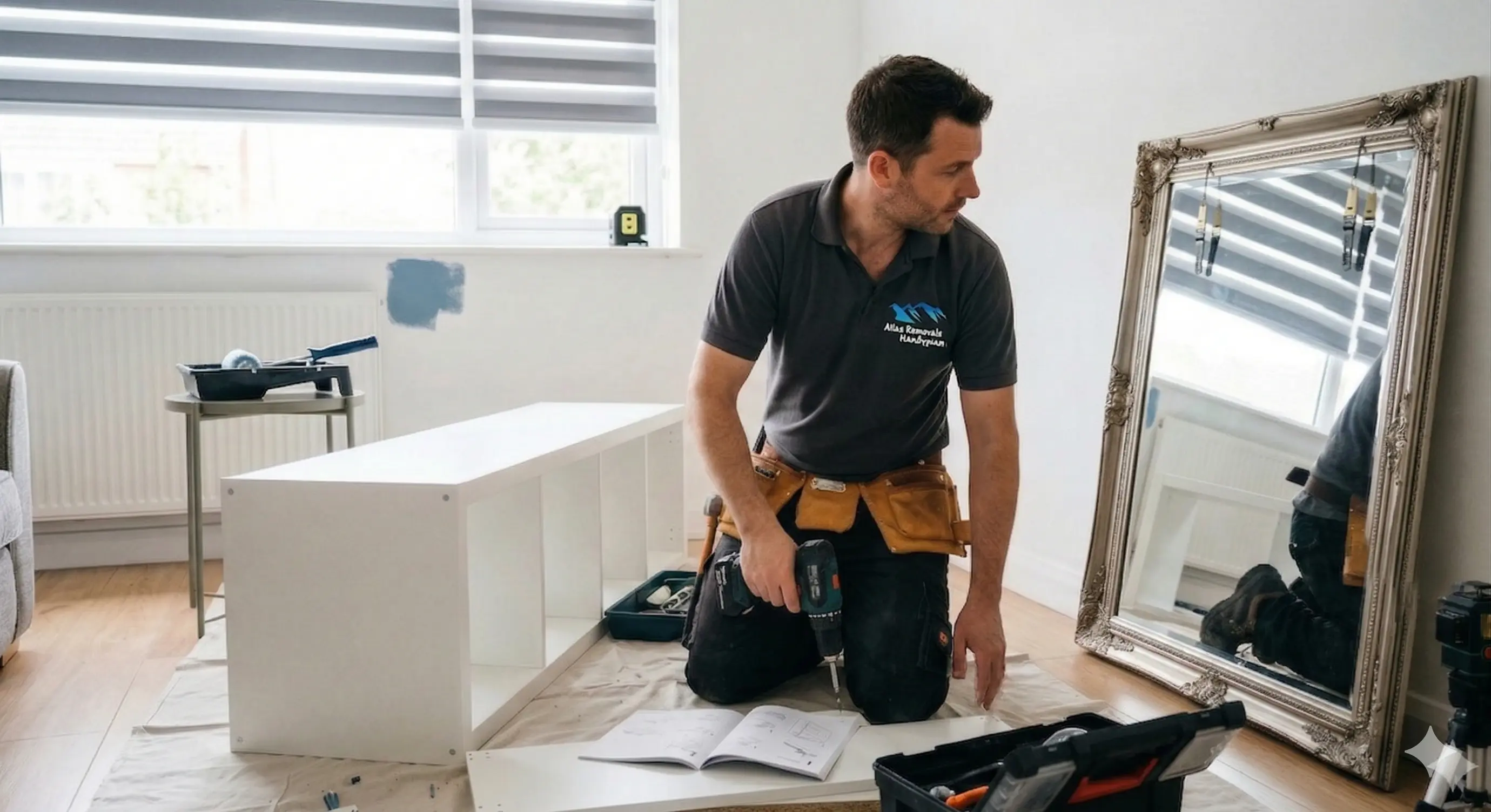 Atlas Removals handyman assembling furniture